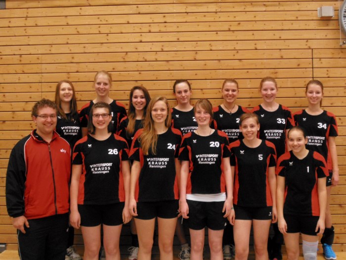 Mannschaftsfoto B-Jugend SKV Rutesheim Volleyball